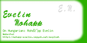 evelin mohapp business card